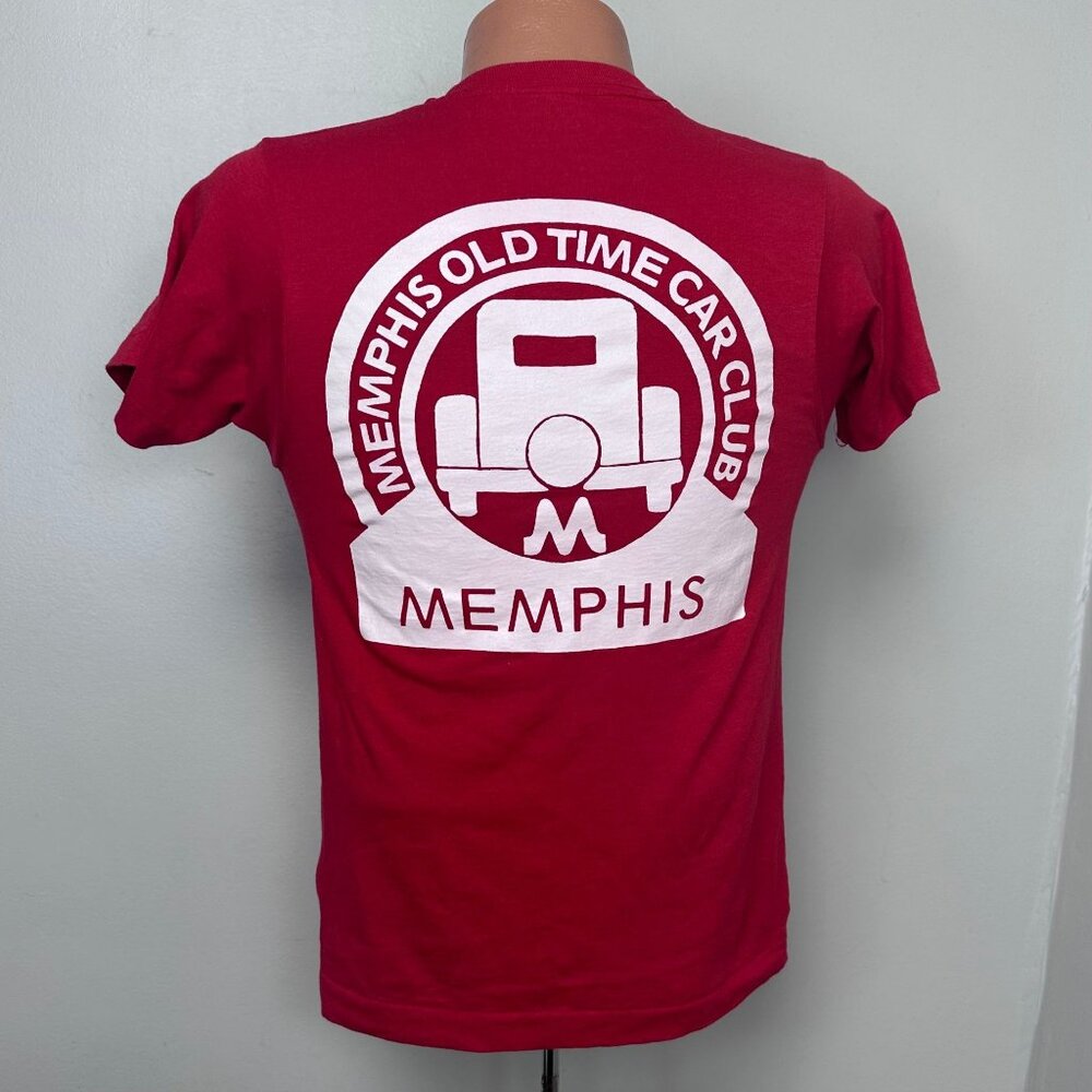 Vintage 1980s Memphis Old Time Car Club T-Shirt, Screen Stars Size XS